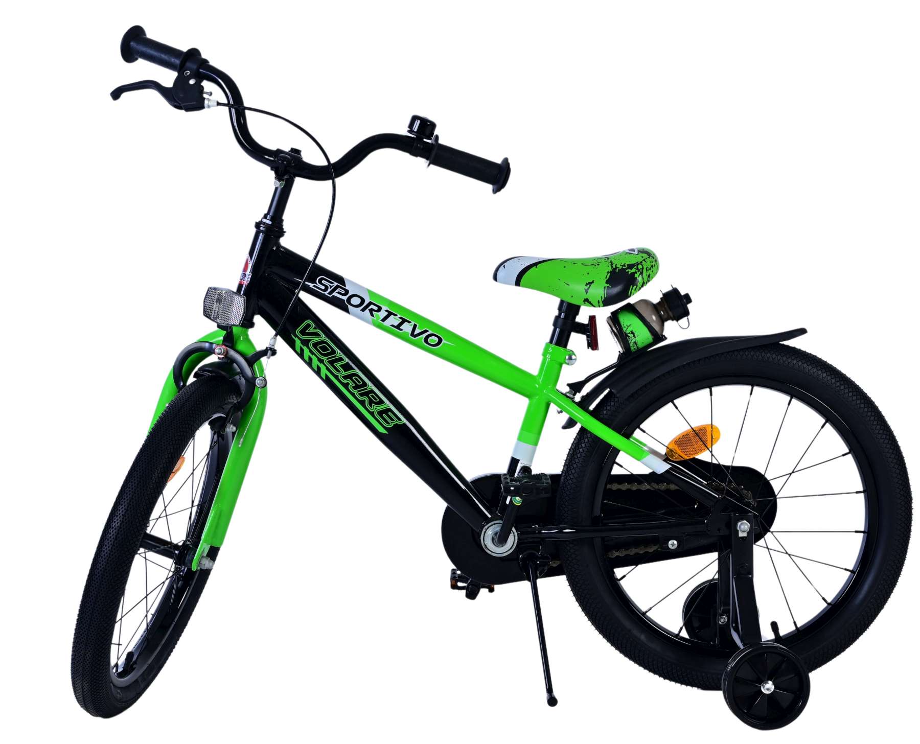 Kinderfahrrad Rocky Fahrrad für Jungen 18 Zoll Kinderrad Grün Schwarz