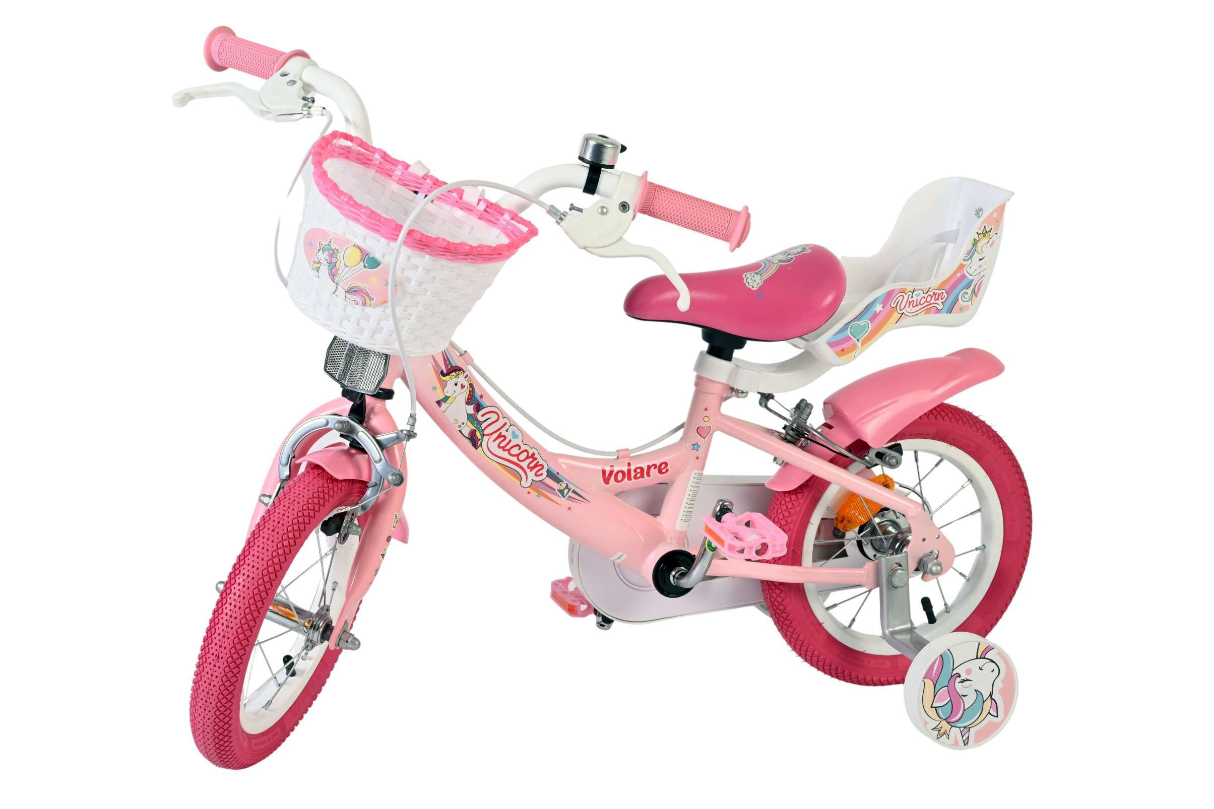 Kinderfahrrad Unicorn für Mädchen 12 Zoll Kinderrad in Rosa, Zwei Handbremsen Kinderfahrrad Unicorn für Mädchen 12 Zoll Kinderrad in Rosa, Zwei Handbremsen