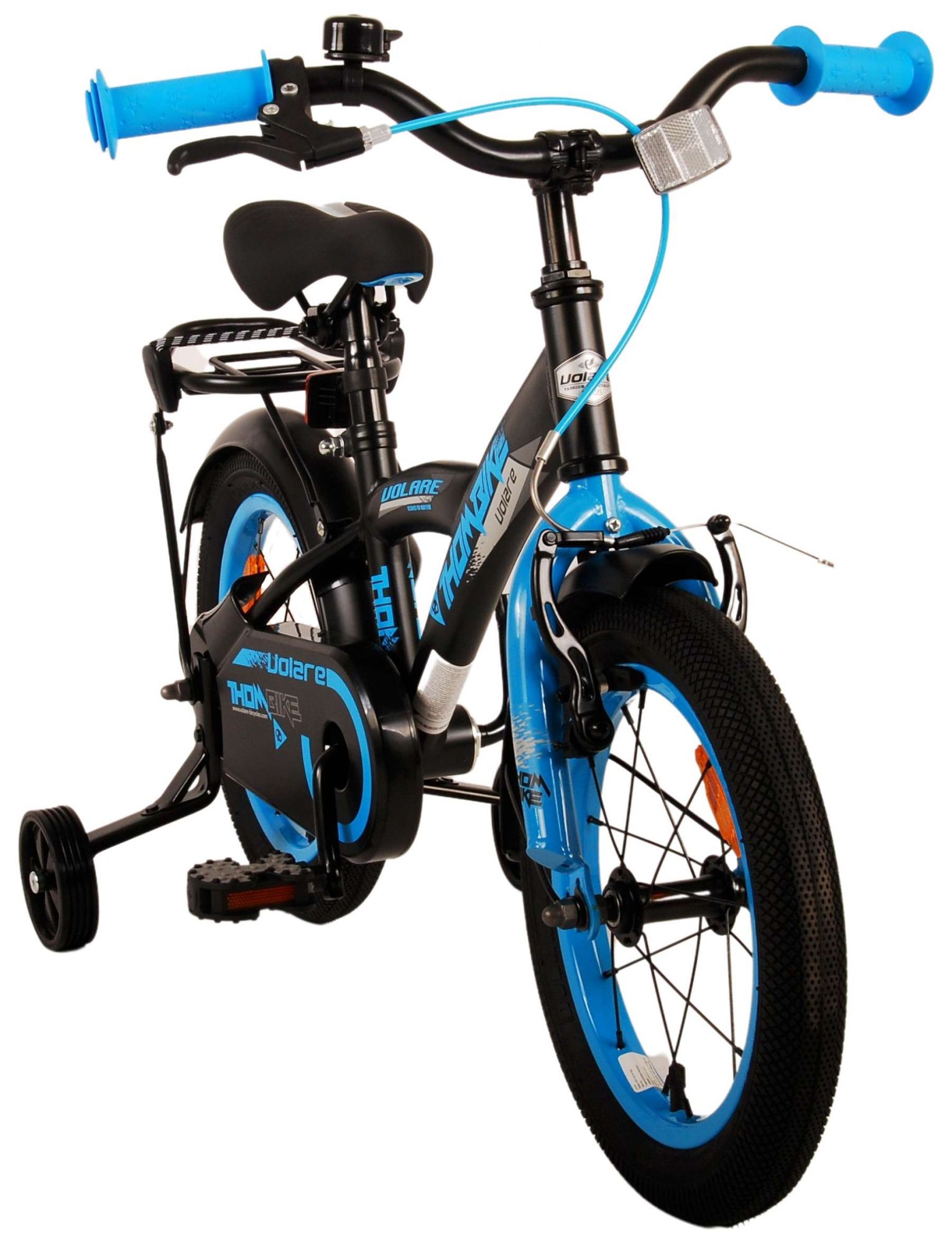 Kinderfahrrad Thombike für Jungen 14 Zoll Kinderrad in Schwarz Blau