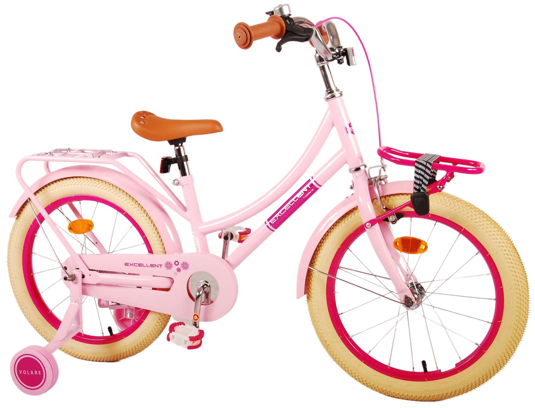 Kinderfahrrad Excellent für Mädchen 18 Zoll Kinderrad in Pink