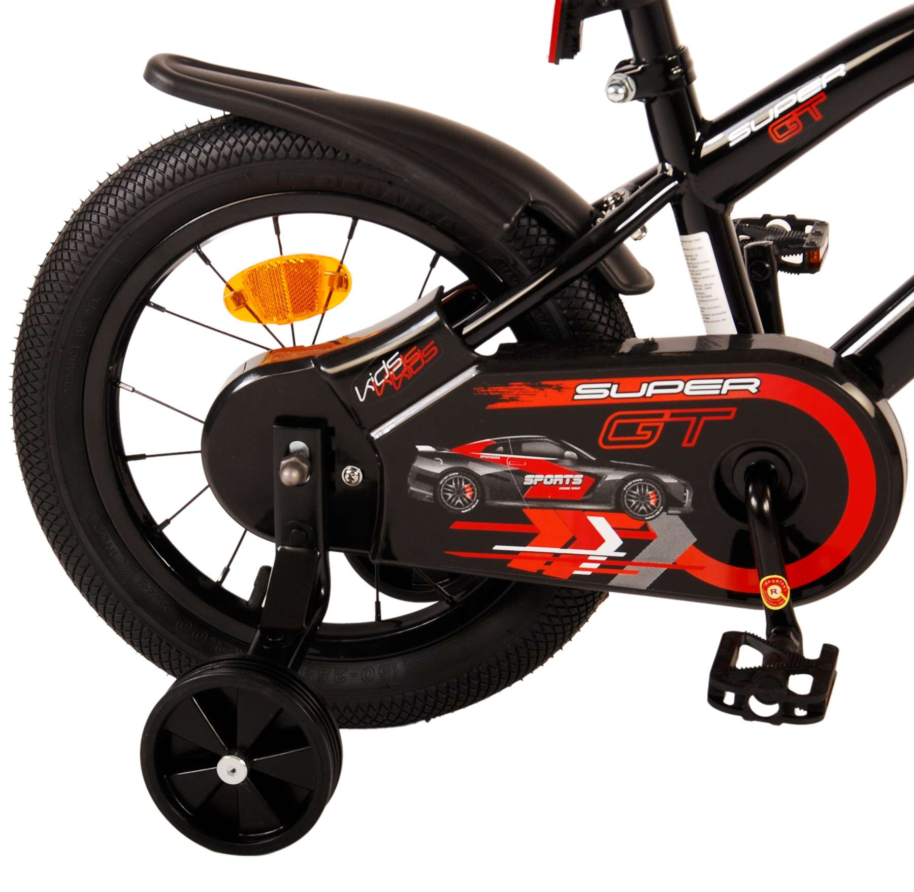 Kinderfahrrad Super GT Kinderfahrrad für Jungen 14 Zoll Kinderrad Rot