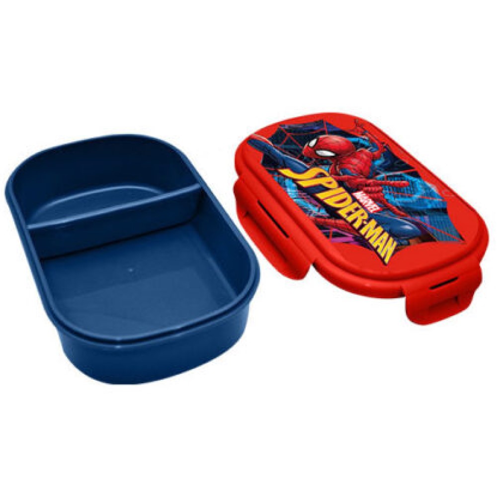 Spiderman Brotdose mit zwei Fächer und Glöffel