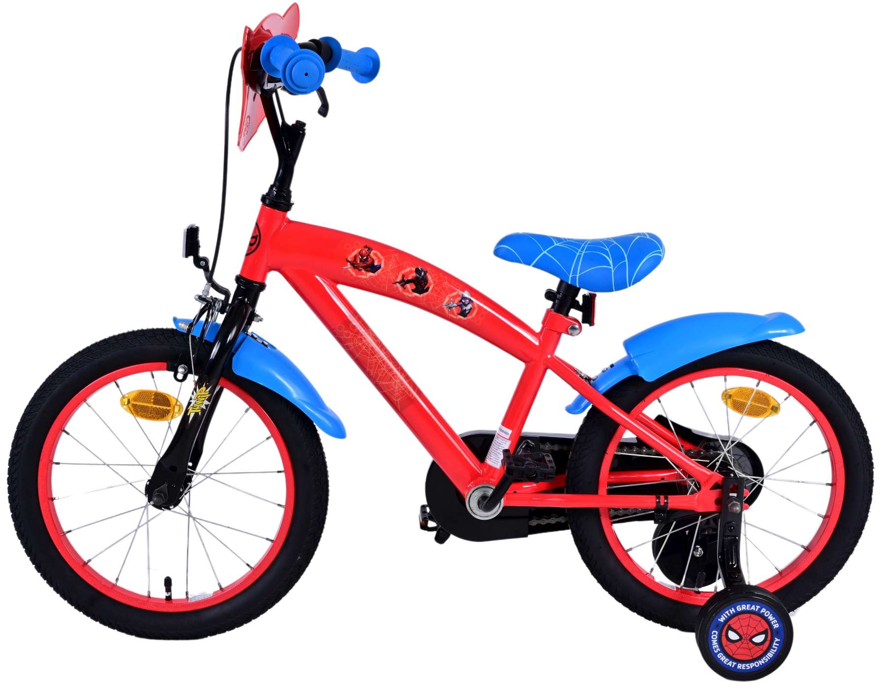 Kinderfahrrad Spider-Man Fahrrad für Jungen 16 Zoll Kinderrad in Rot