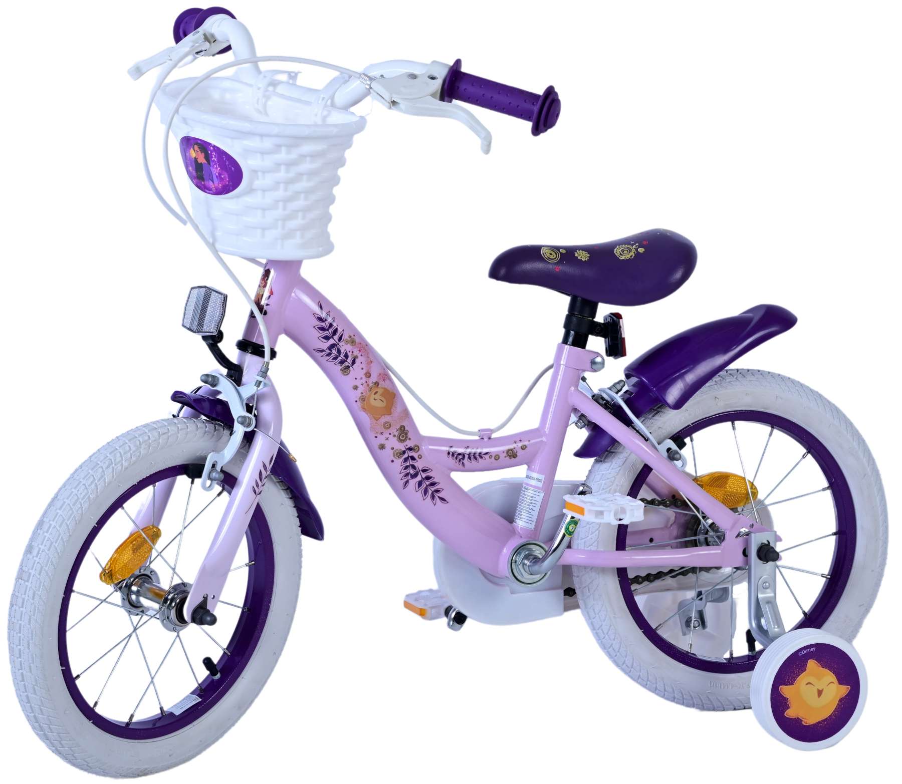 Kinderfahrrad Disney Wish Fahrrad für Mädchen Rosa 14 Zoll Kinderrad