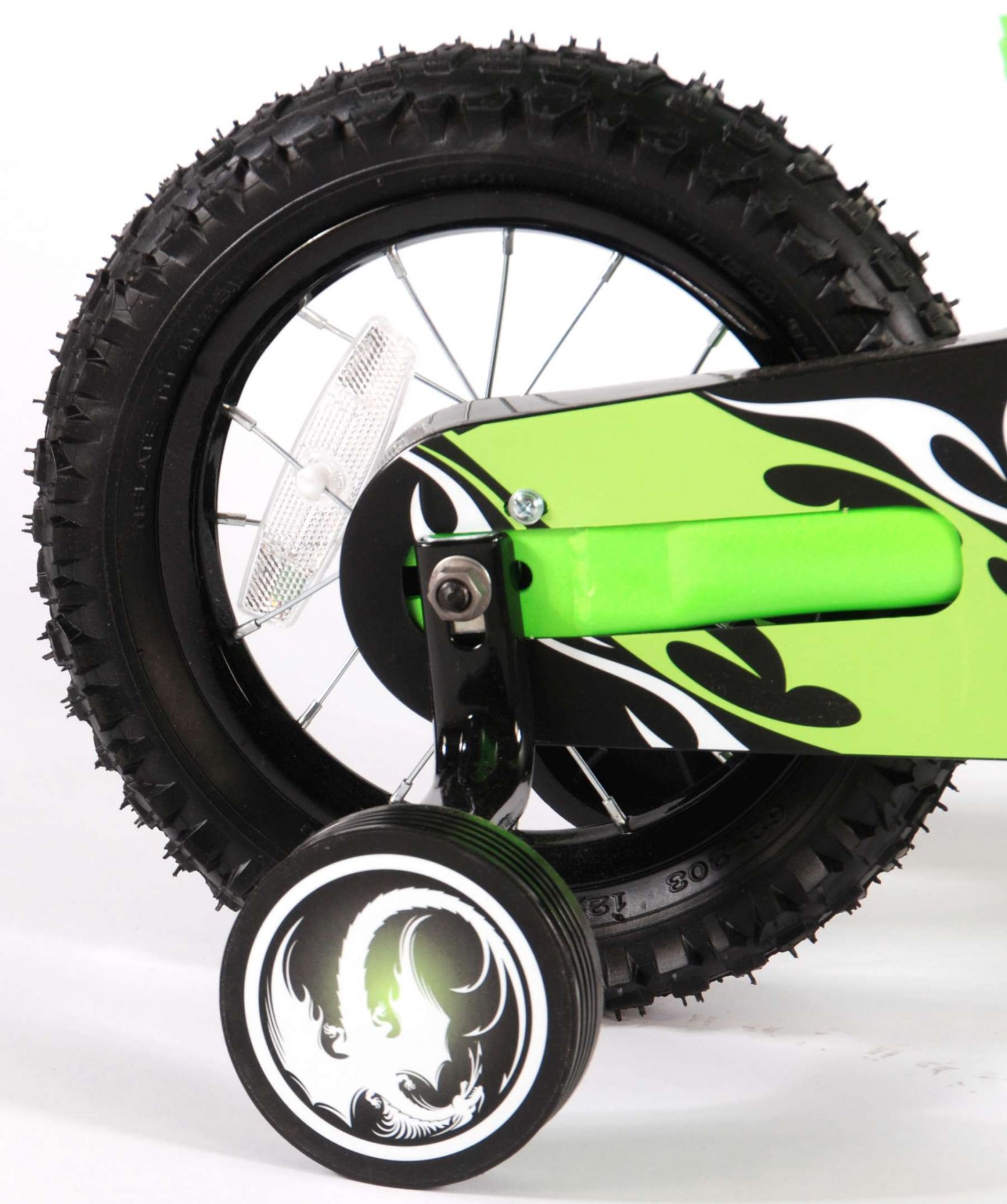 Kinderfahrrad Motobike für Jungen 12 Zoll Kinderrad in Grün