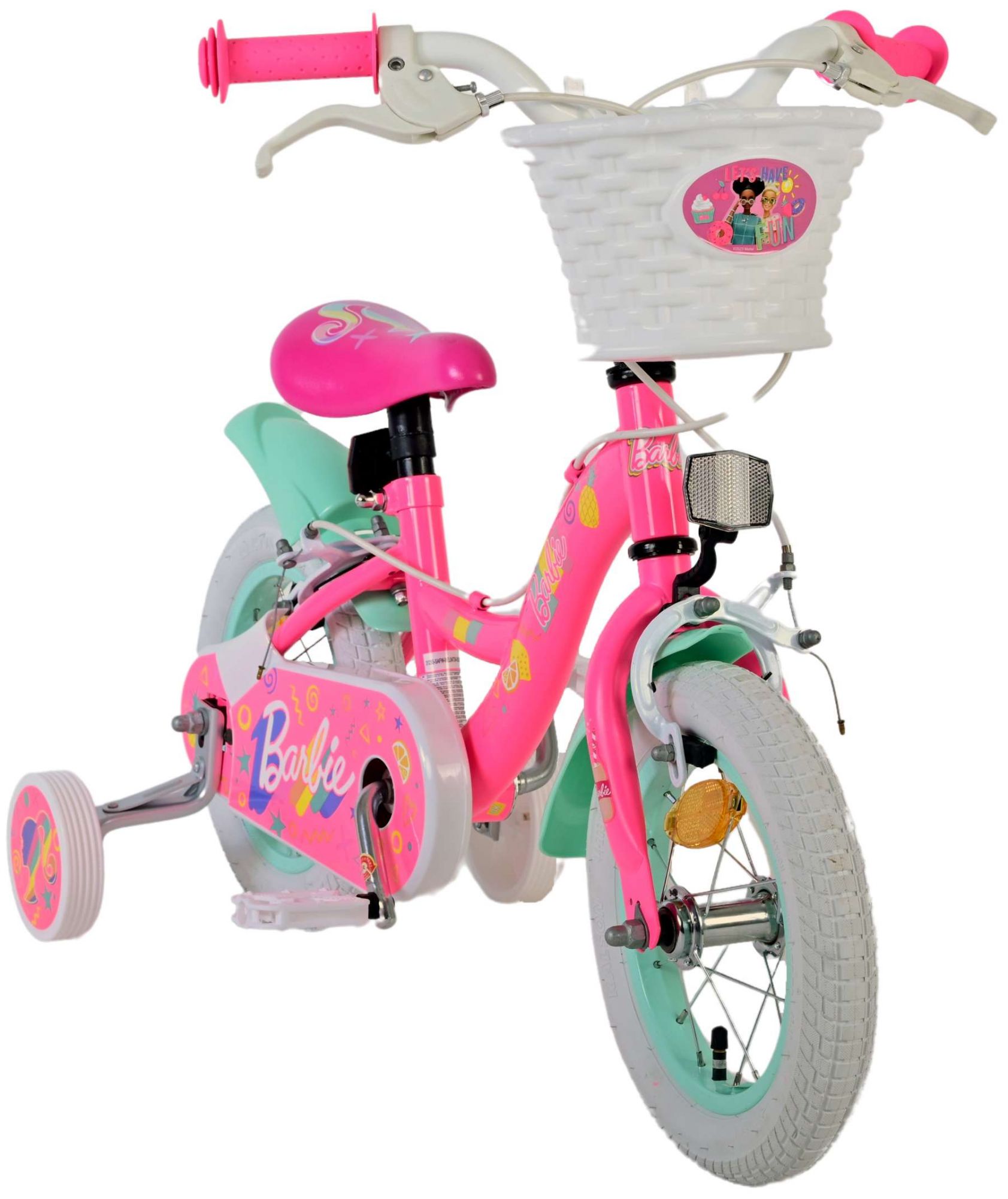 Kinderfahrrad Barbie Fahrrad für Mädchen 12 Zoll Kinderrad in Rosa