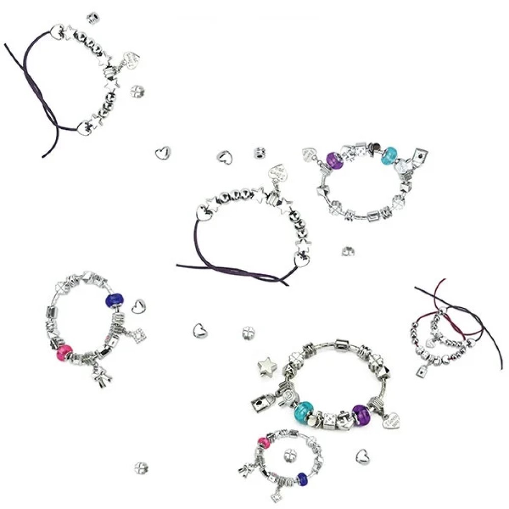 Kinder Armband Set mit Perlen und Schnüre