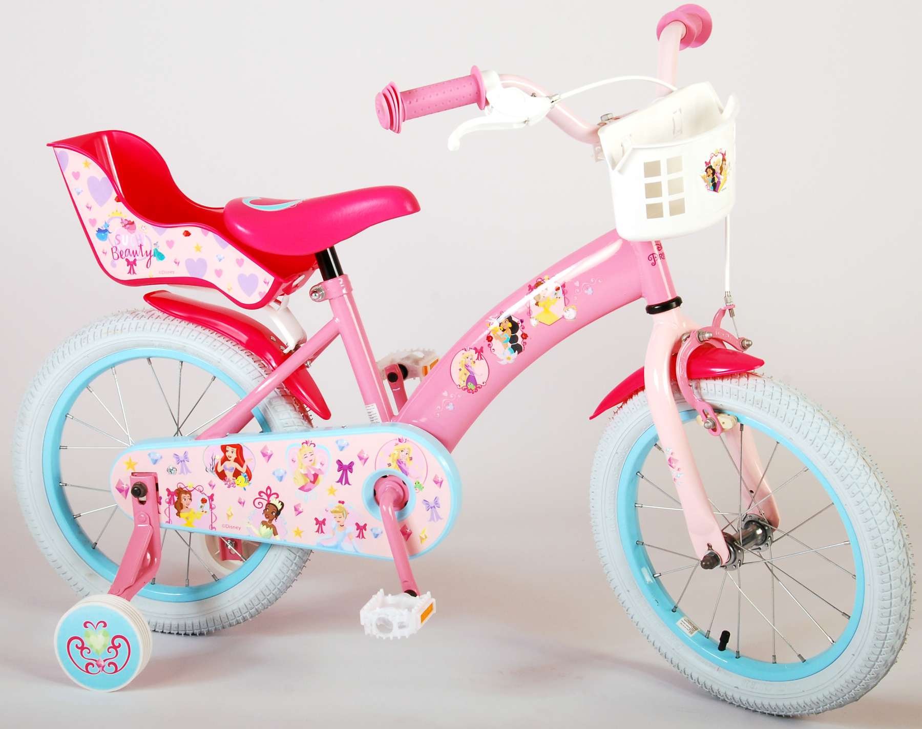 Kinderfahrrad Disney Princess für Mädchen 16 Zoll Kinderrad in Rosa