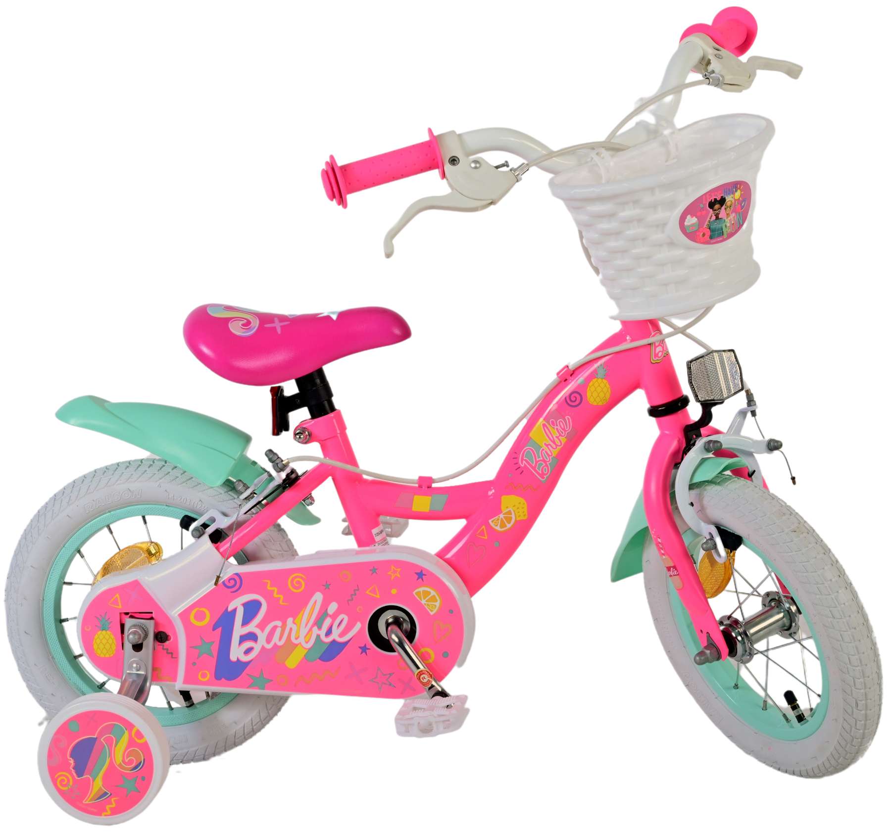 Kinderfahrrad Barbie Fahrrad für Mädchen 12 Zoll Kinderrad in Rosa