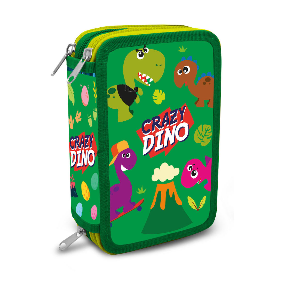 Crazy Dino Federtasche Federmäppchen 44 Teile Crazy Dino Federtasche Federmäppchen 44 Teile