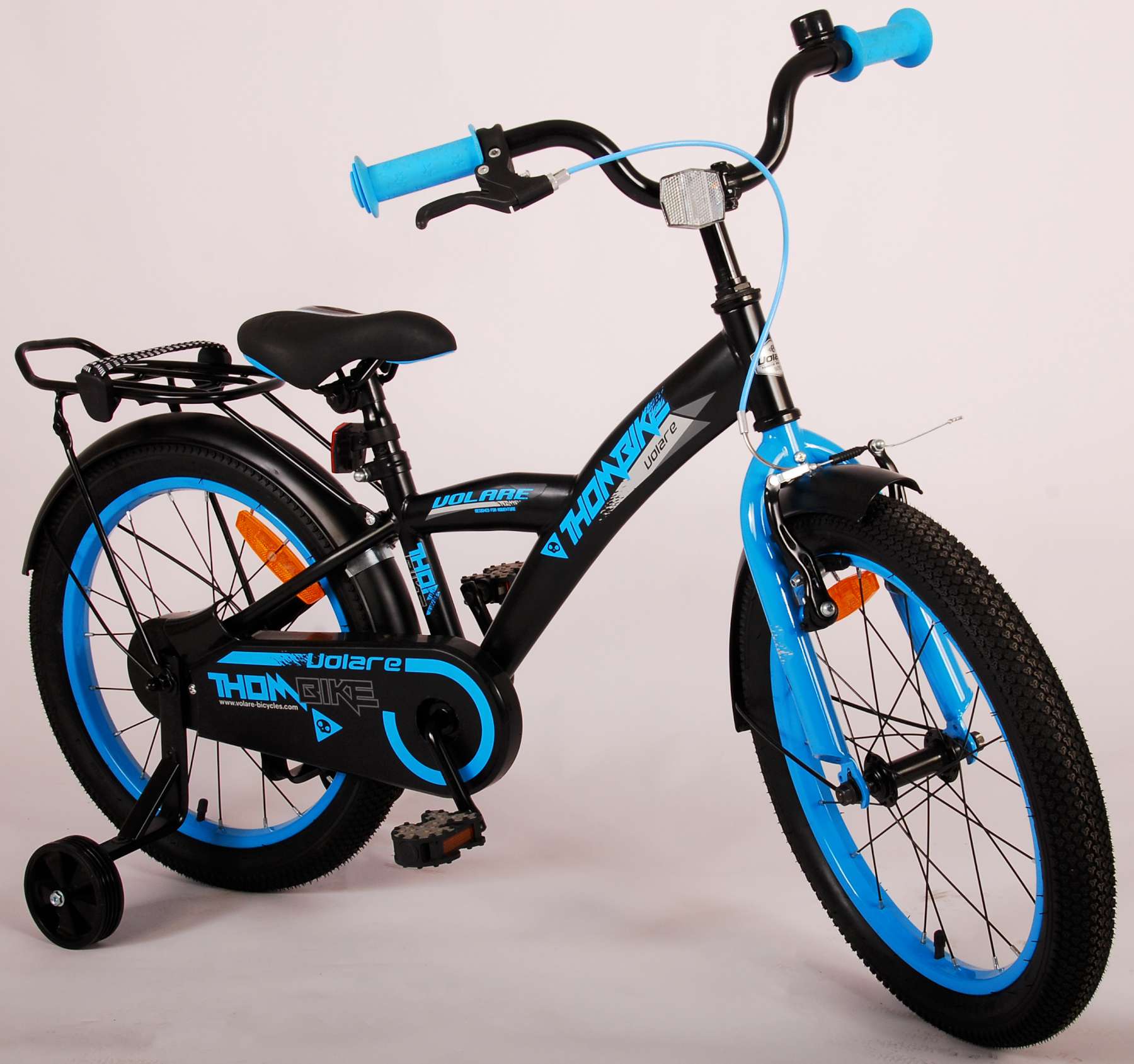 Kinderfahrrad Thombike für Jungen 18 Zoll Kinderrad in Schwarz Blau