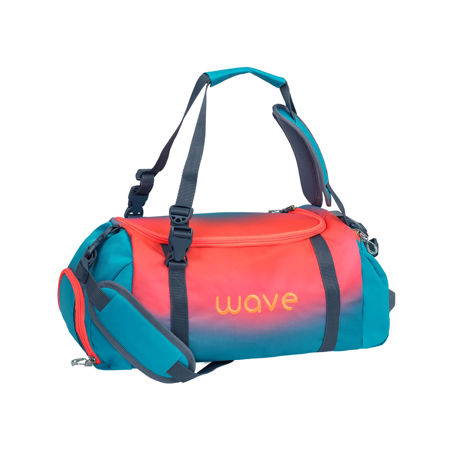 Rucksack Sporttasche "Ombre Neon Orange and Bluebird"