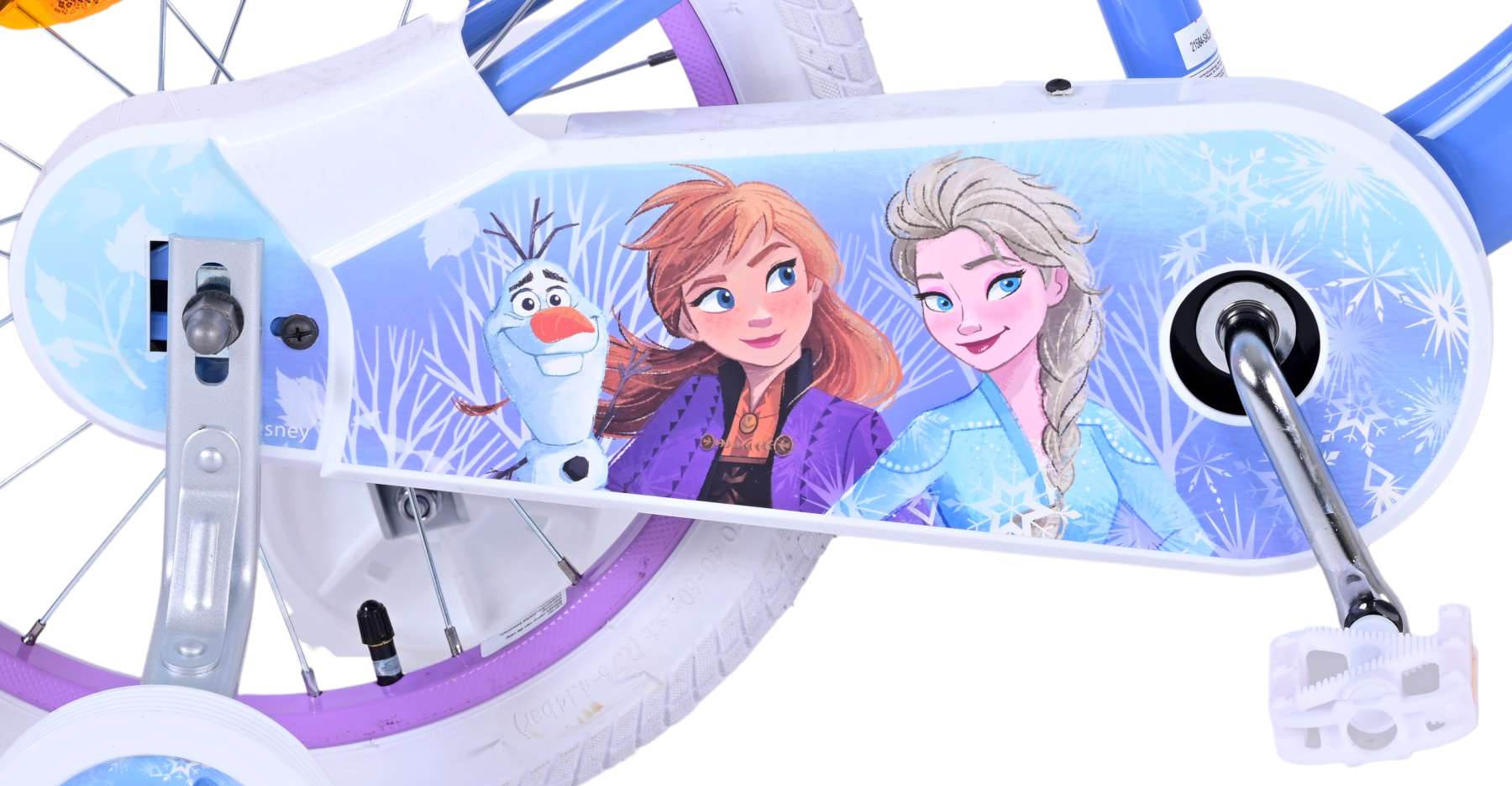 Kinderfahrrad Disney Frozen 2 für Mädchen 16 Zoll Kinderrad Blau/Lila