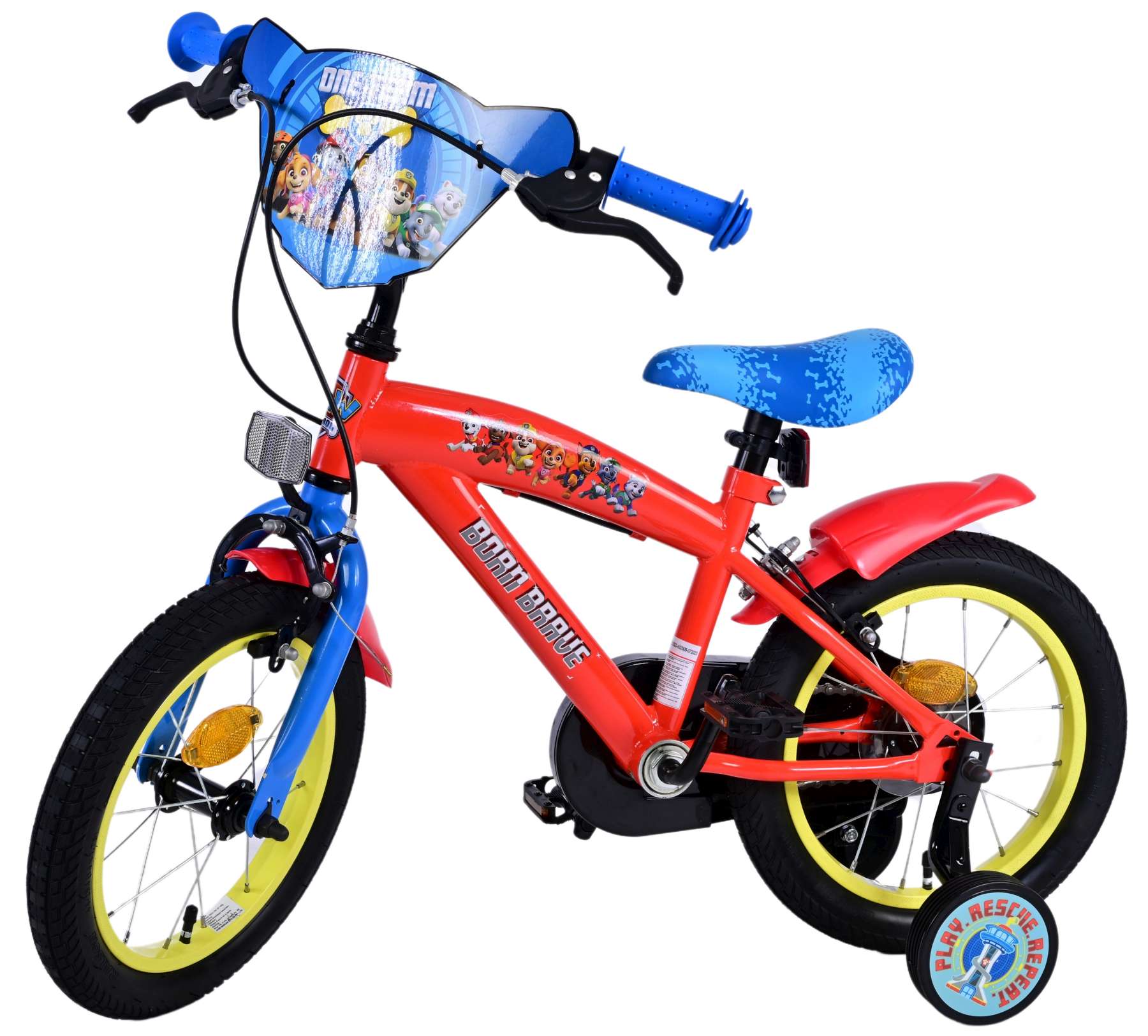 Kinderfahrrad Paw Patrol für Jungen 14 Zoll Kinderrad in Blau