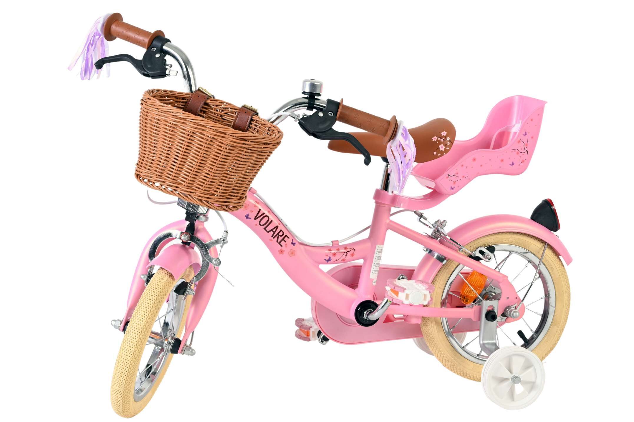 Kinderfahrrad Blossom für Mädchen 12 Zoll Kinderrad in Rosa, Zwei Handbremsen Kinderfahrrad Blossom für Mädchen 12 Zoll Kinderrad in Rosa, Zwei Handbremsen
