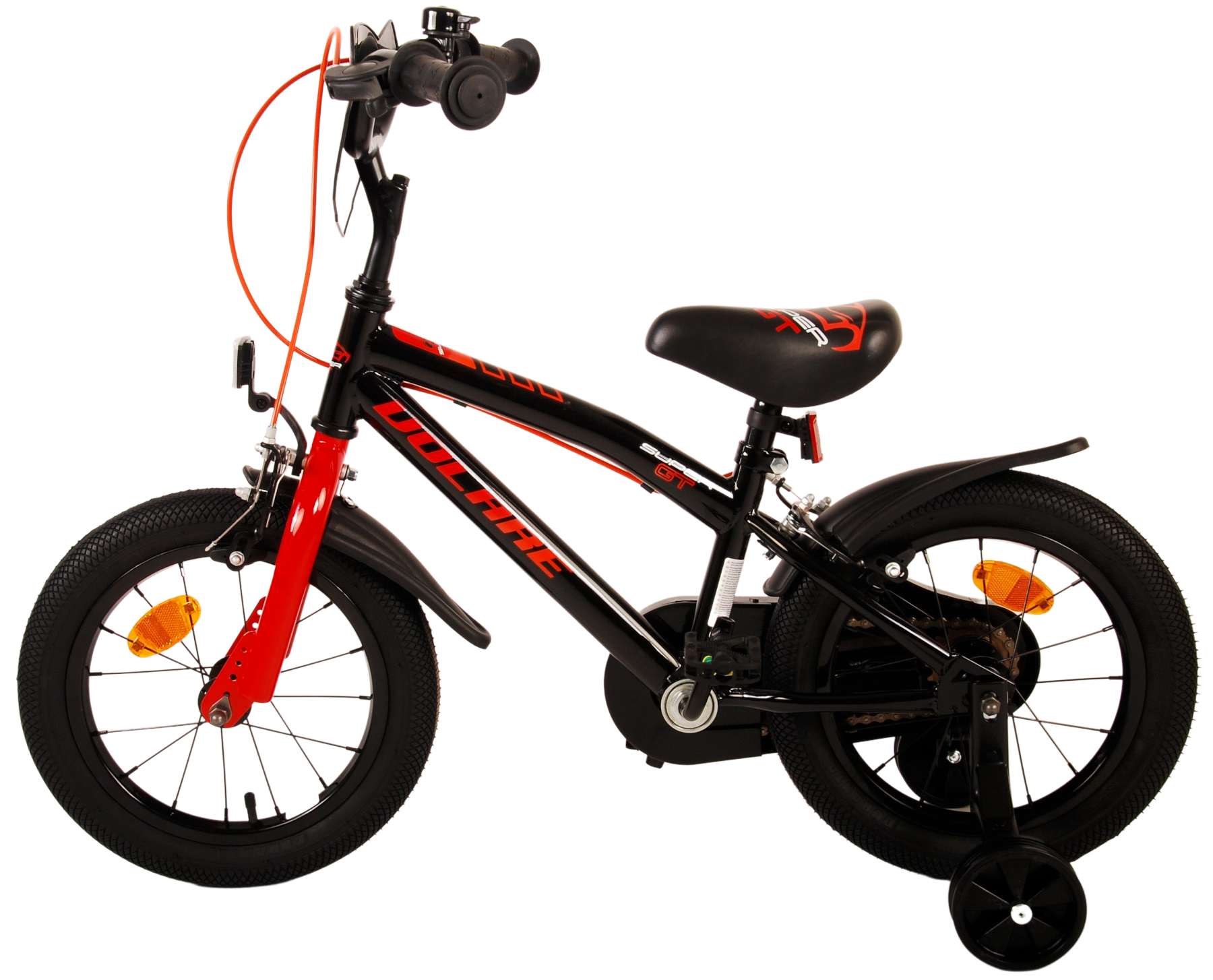 Kinderfahrrad Super GT für Jungen 14 Zoll Kinderrad in Rot Fahrrad