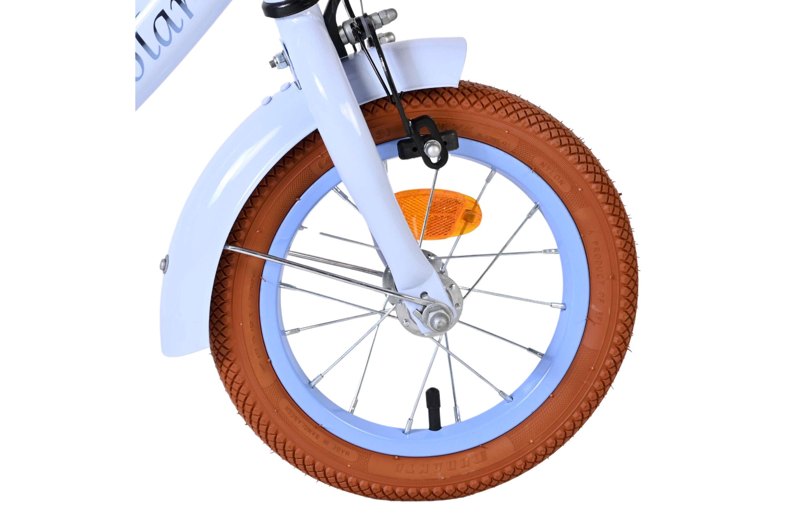 Kinderfahrrad Ashley für Mädchen 12 Zoll Kinderrad in Pastellblau, Zwei Handbremsen