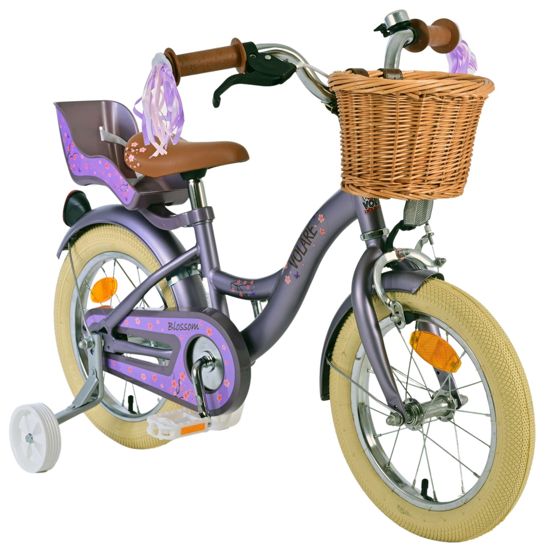 Kinderfahrrad Blossom für Mädchen 14 Zoll Kinderrad in Lila