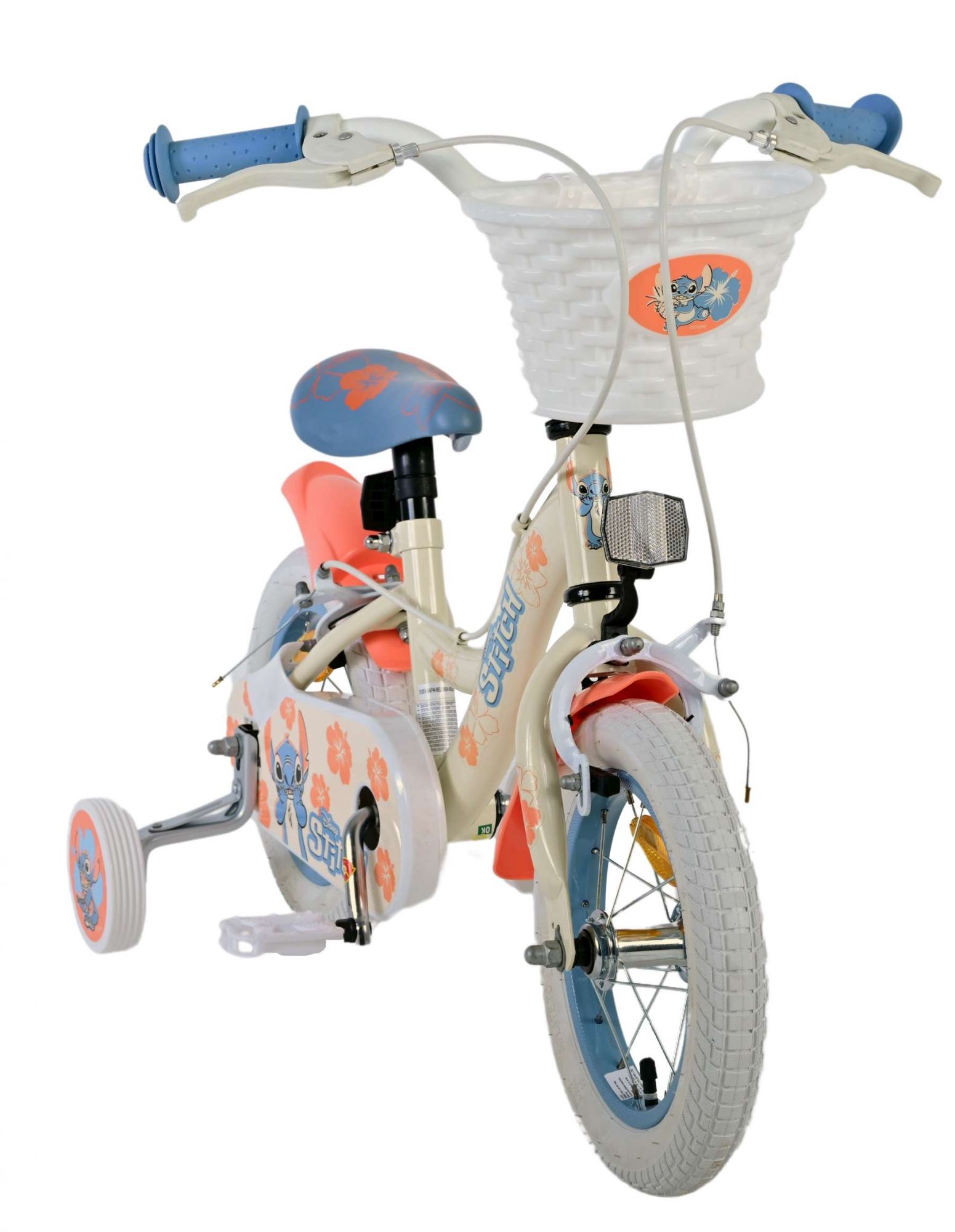 Kinderfahrrad Disney Stitch Mädchen 12 Zoll Kinderrad in Cremefarbend