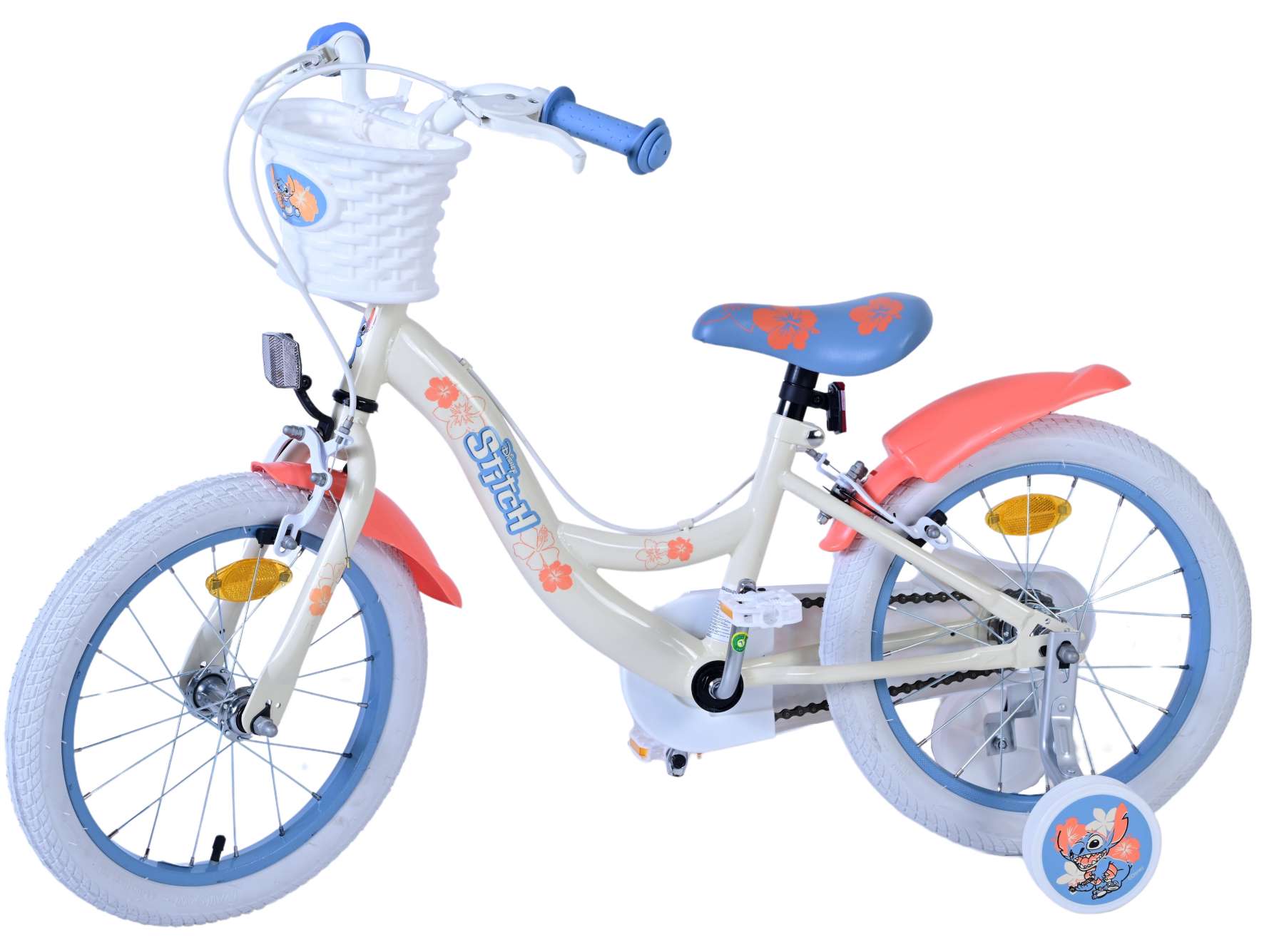 Kinderfahrrad Disney Stitch für Mädchen 16 Zoll Kinderrad in Blau