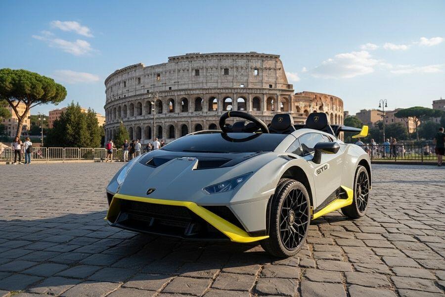 ES-Toys Elektro Kinderauto „Lamborghini Huracan STO Drift“ – lizenziert – 24V Akku, 2 Motoren- 2,4Ghz Fernsteuerung, MP3, Ledersitz+EVA – Grau ES-Toys Elektro Kinderauto „Lamborghini Huracan STO Drift“ – lizenziert – 24V Akku, 2 Motoren- 2,4Ghz Fernsteuerung, MP3, Ledersitz+EVA – Grau