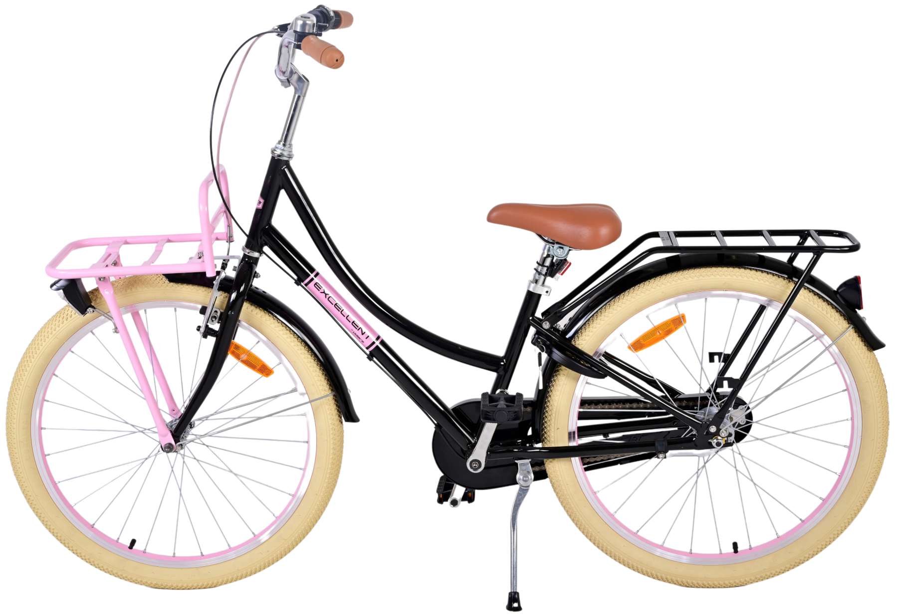 Kinderfahrrad Excellent Fahrrad für Mädchen 24 Zoll Kinderrad Schwarz