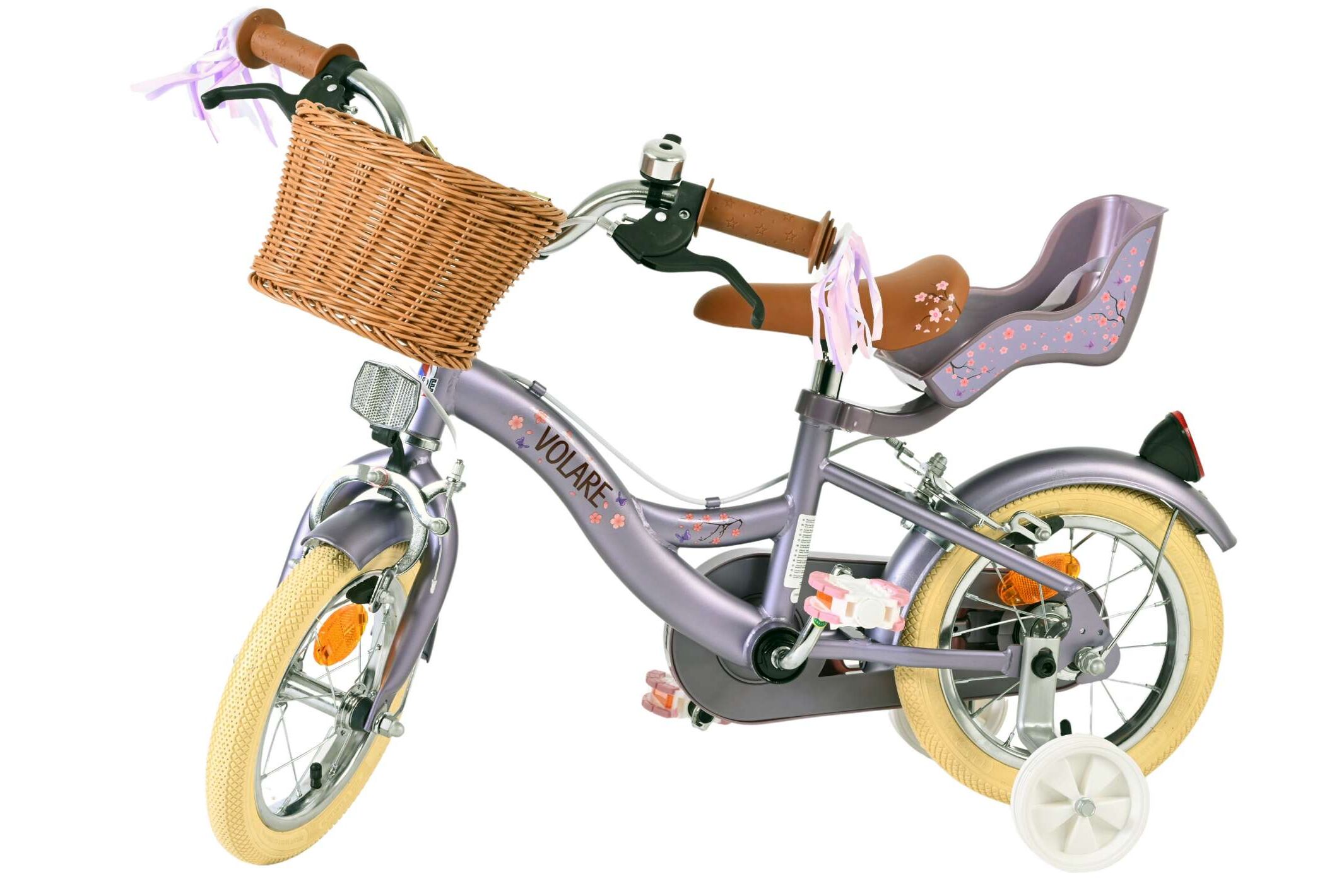 Kinderfahrrad Blossom für Mädchen 12 Zoll Kinderrad in Lila, Zwei Handbremsen Kinderfahrrad Blossom für Mädchen 12 Zoll Kinderrad in Lila, Zwei Handbremsen