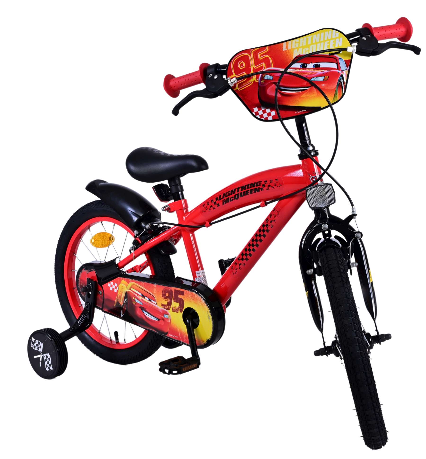 Kinderfahrrad Disney Cars Fahrrad für Jungen 16 Zoll Kinderrad in Rot