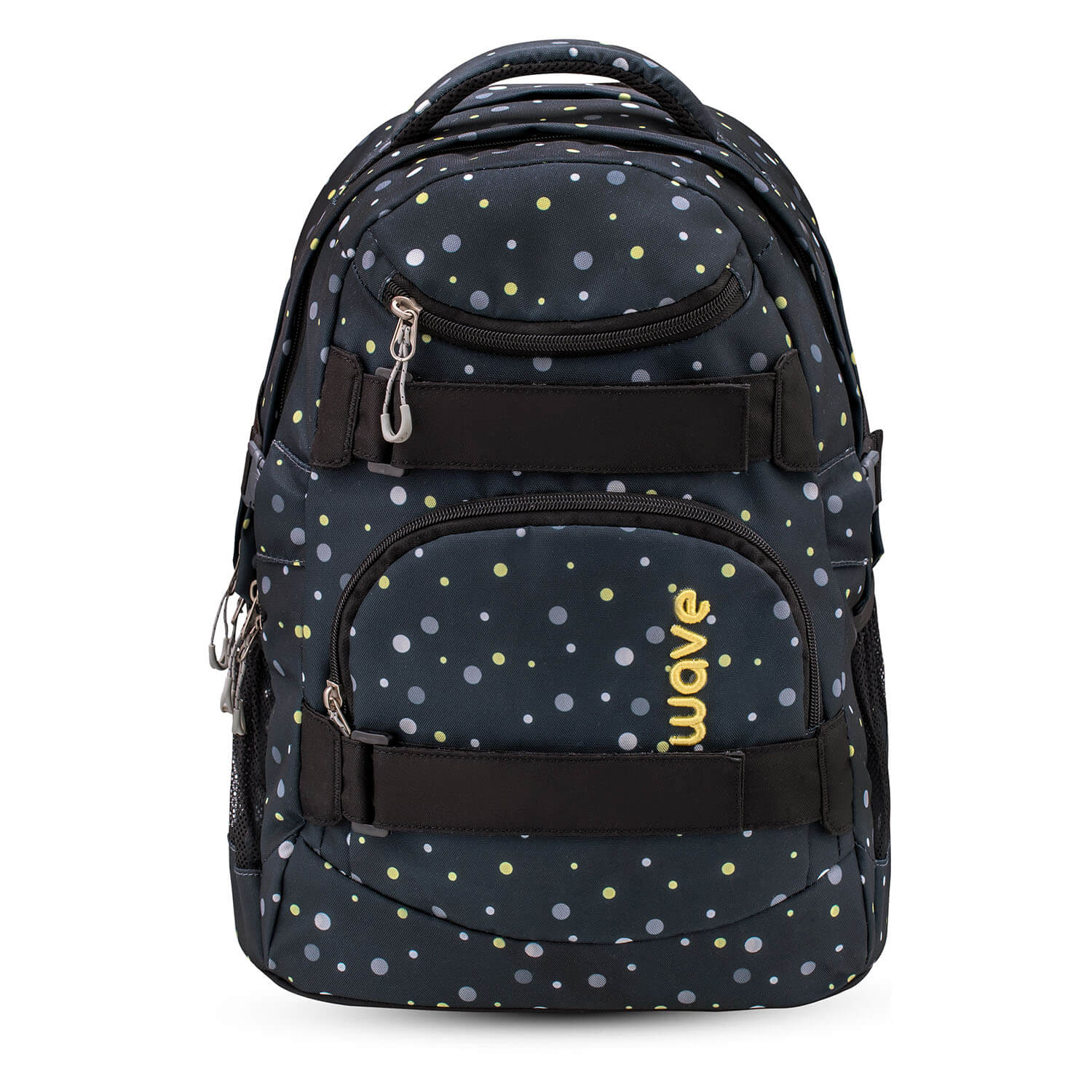 Rucksack Infinity Schulrucksack "Black and Yellow Dots"