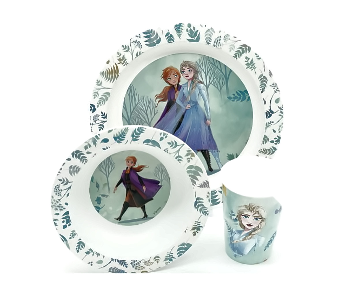 Frozen 2 Kindergeschirr - 3er Set Elsa Anna