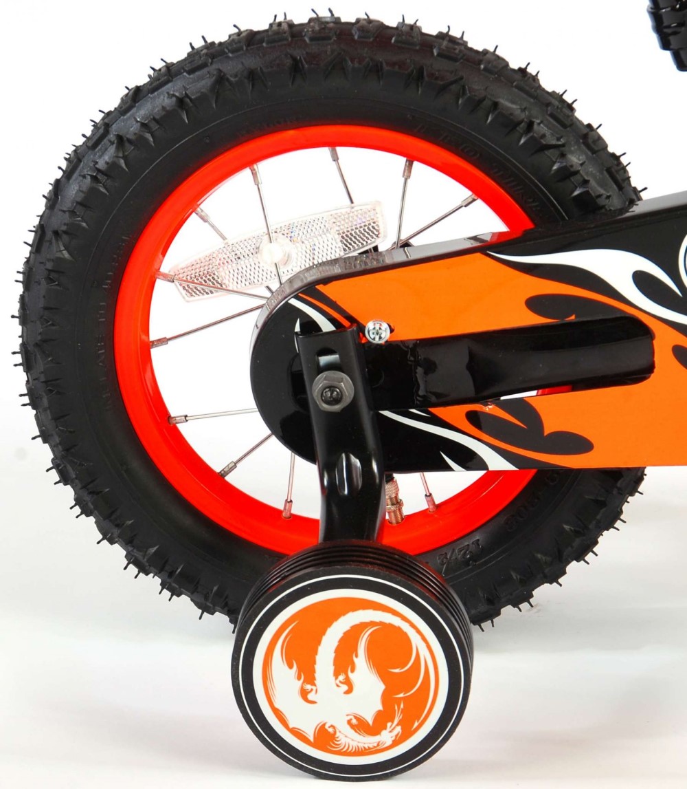 Kinderfahrrad Motorrad für Jungen Fahrrad 12 Zoll Kinderrad in Orange