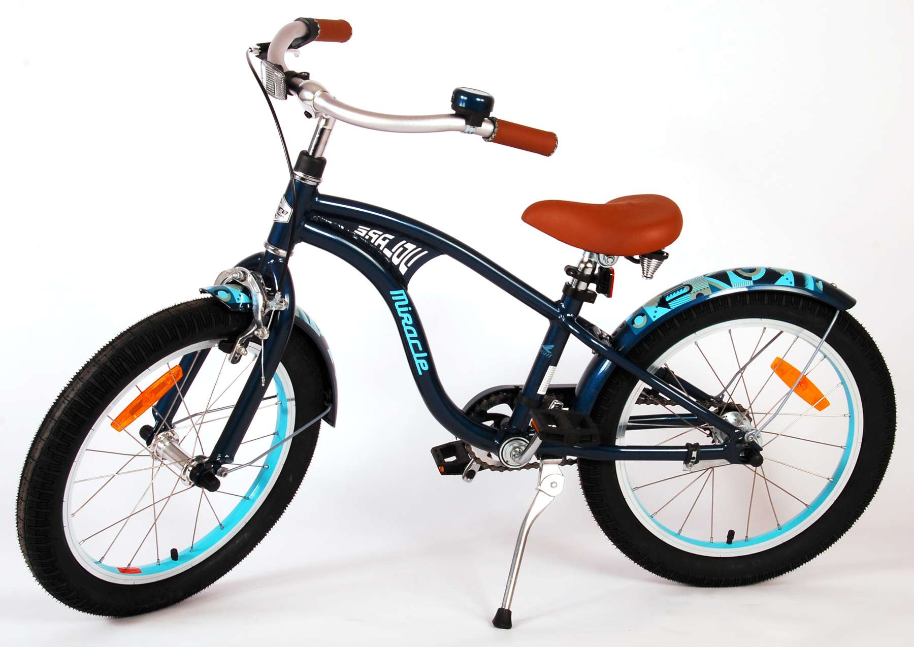 Kinderfahrrad Miracle Cruiser für Jungen 18 Zoll Kinderrad Blau Matt