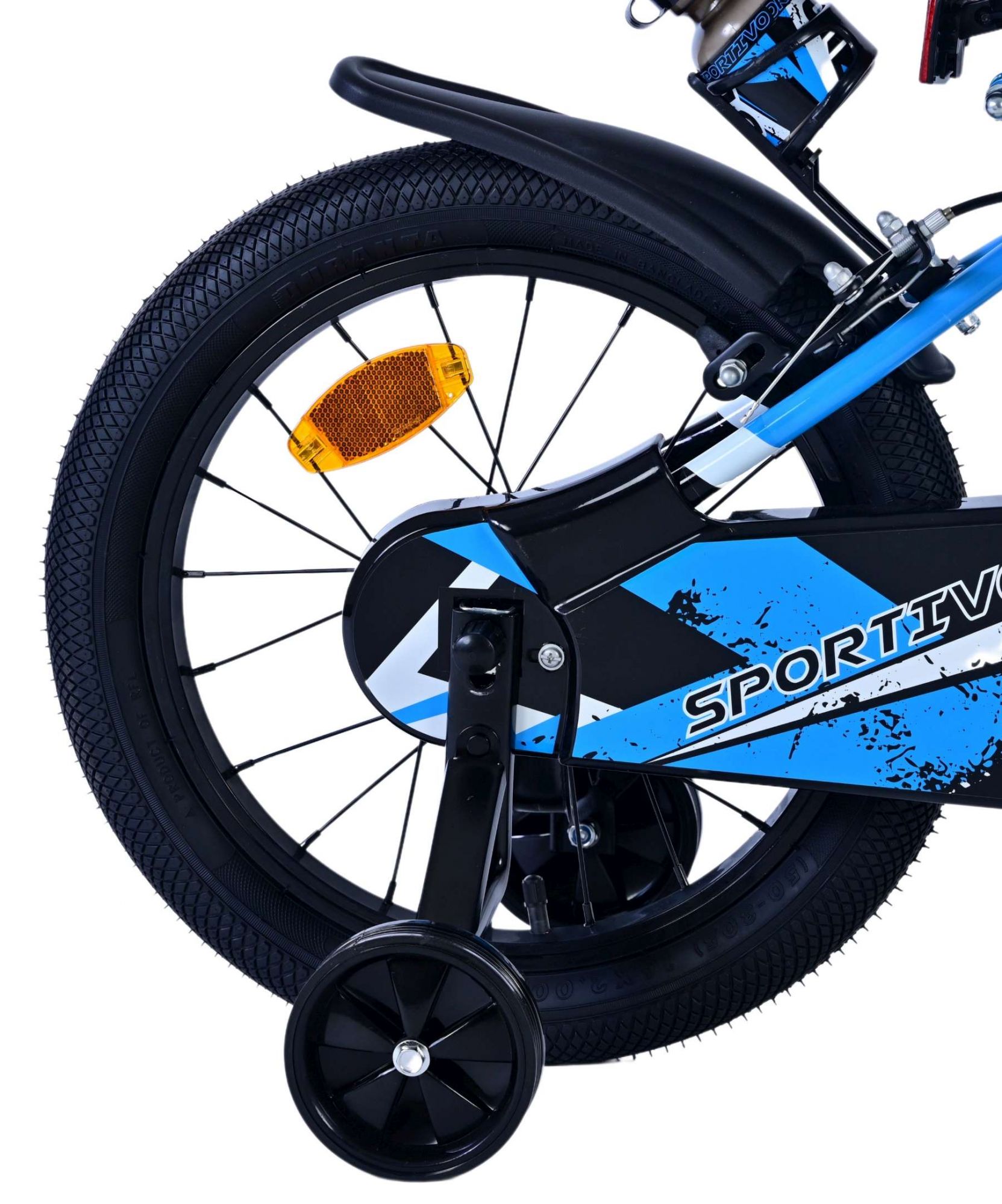 Kinderfahrrad Rocky Fahrrad für Jungen 16 Zoll Kinderrad Blau Schwarz