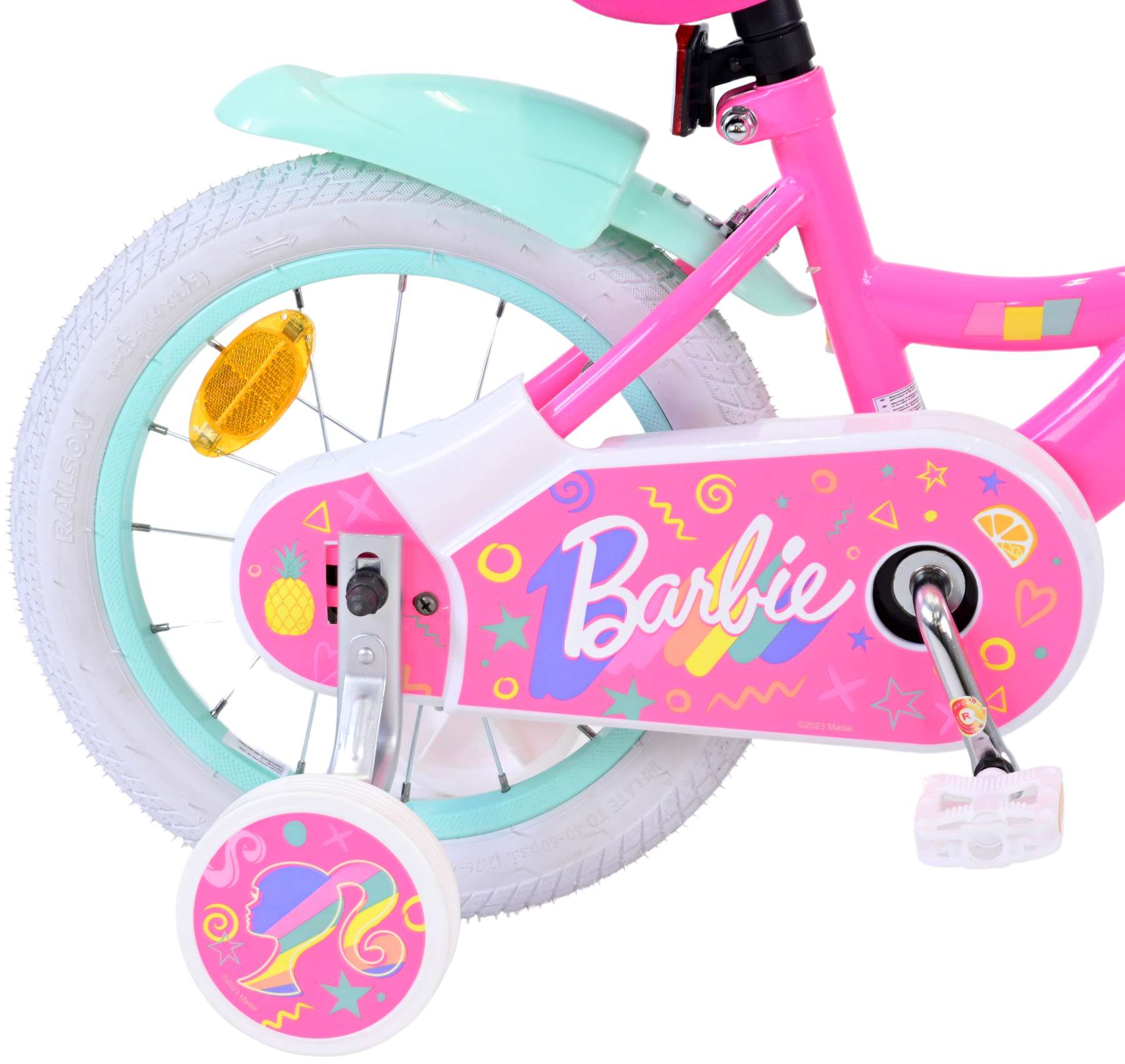 Kinderfahrrad Ashley Fahrrad für Mädchen in Rosa 14 Zoll Kinderrad