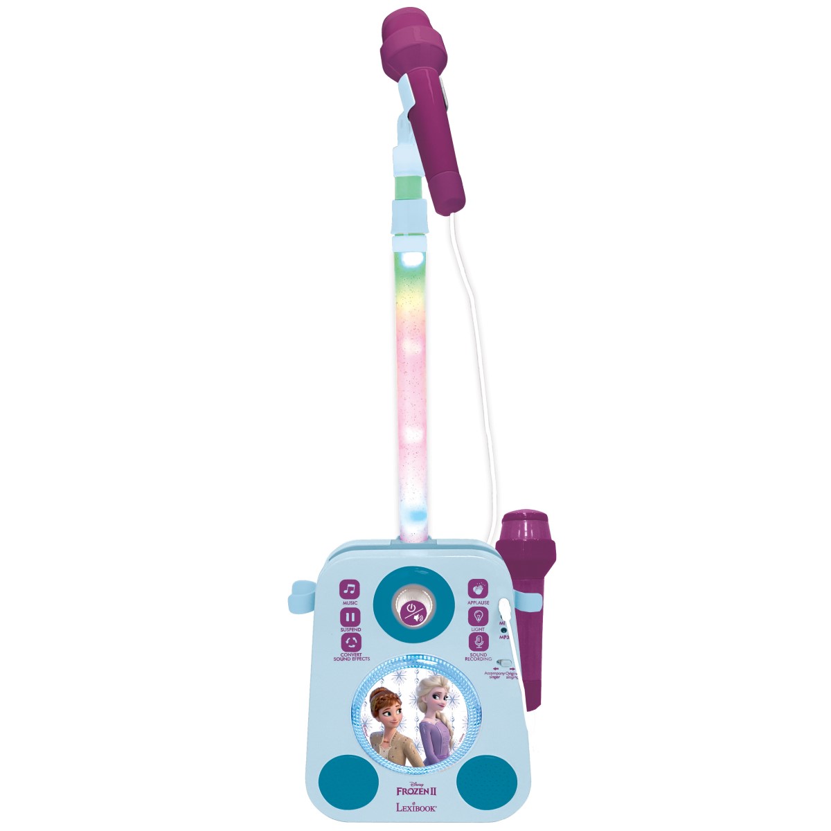 Karaoke und Musiklautsprecher Disney Frozen mit 2 Mikrofon  Elsa Anna