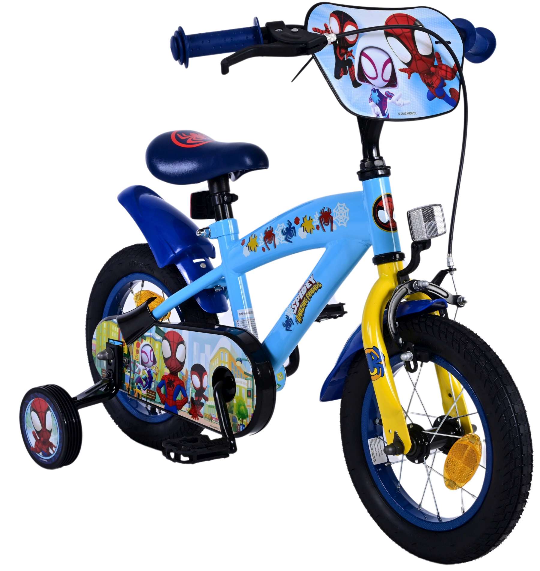 Kinderfahrrad Spidey für Jungen 12 Zoll Kinderrad in Blau