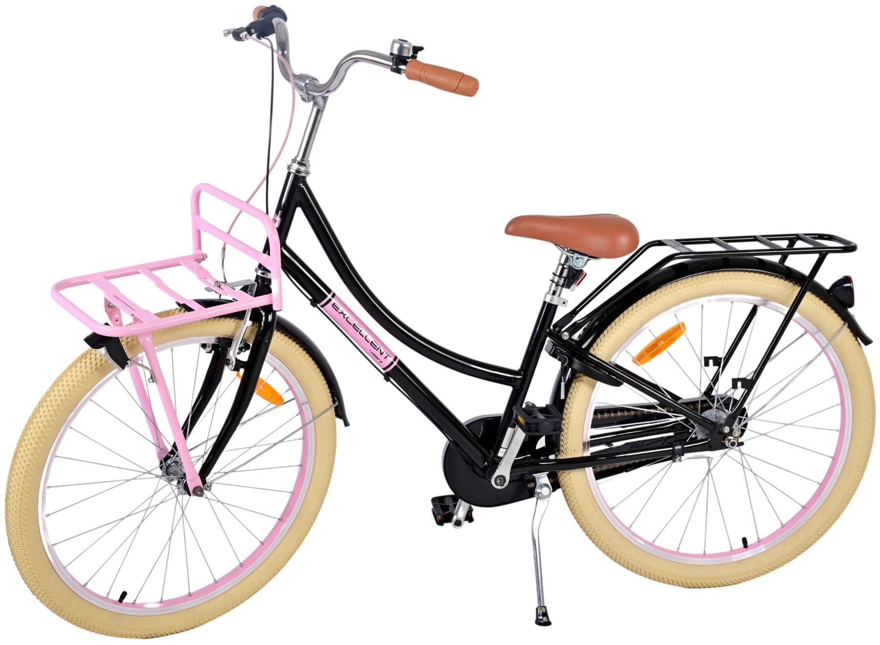 Kinderfahrrad Excellent Fahrrad für Mädchen 24 Zoll Kinderrad Schwarz