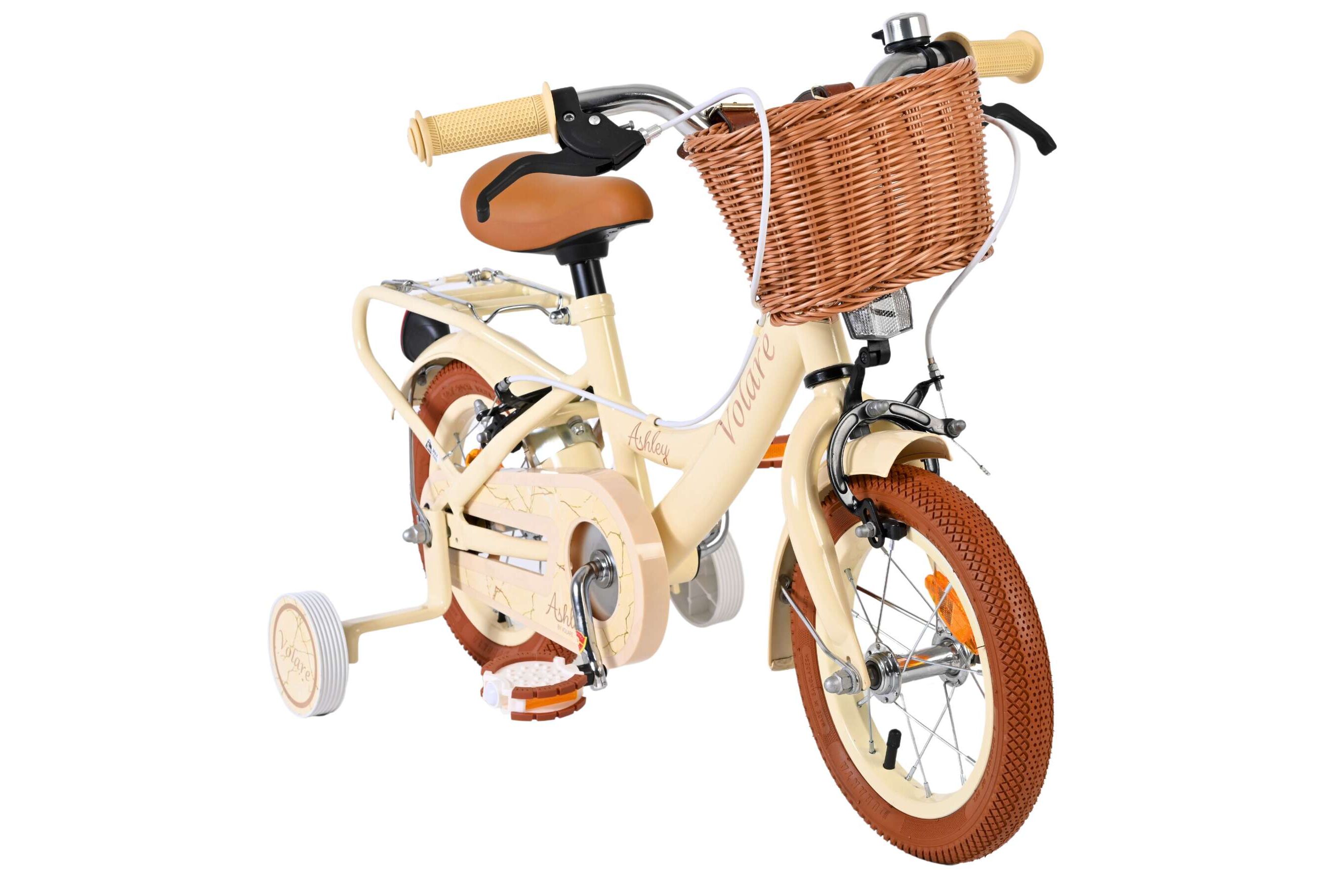 Volare Kinderfahrrad Ashley für Mädchen 12 Zoll Kinderrad in Creme, Zwei Handbremsen Volare Kinderfahrrad Ashley für Mädchen 12 Zoll Kinderrad in Creme, Zwei Handbremsen