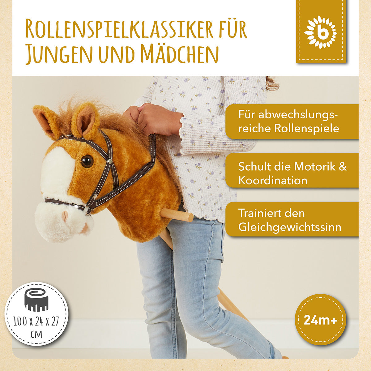 bieco Steckenpferd Brownie bieco Steckenpferd Brownie