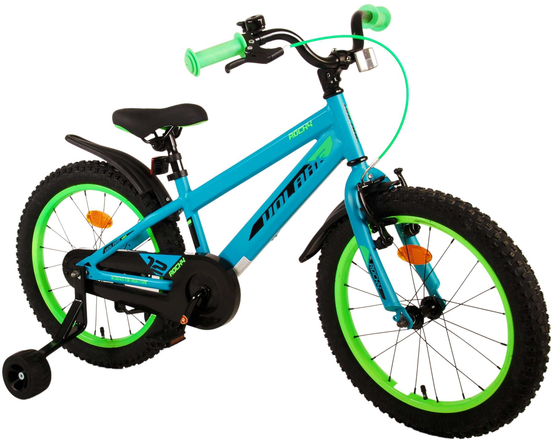 Kinderfahrrad Rocky Fahrrad für Jungen 18 Zoll Kinderrad in Grün