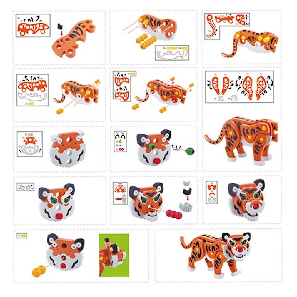 Tiger 3D Puzzle Schaumstoff Bengaltiger