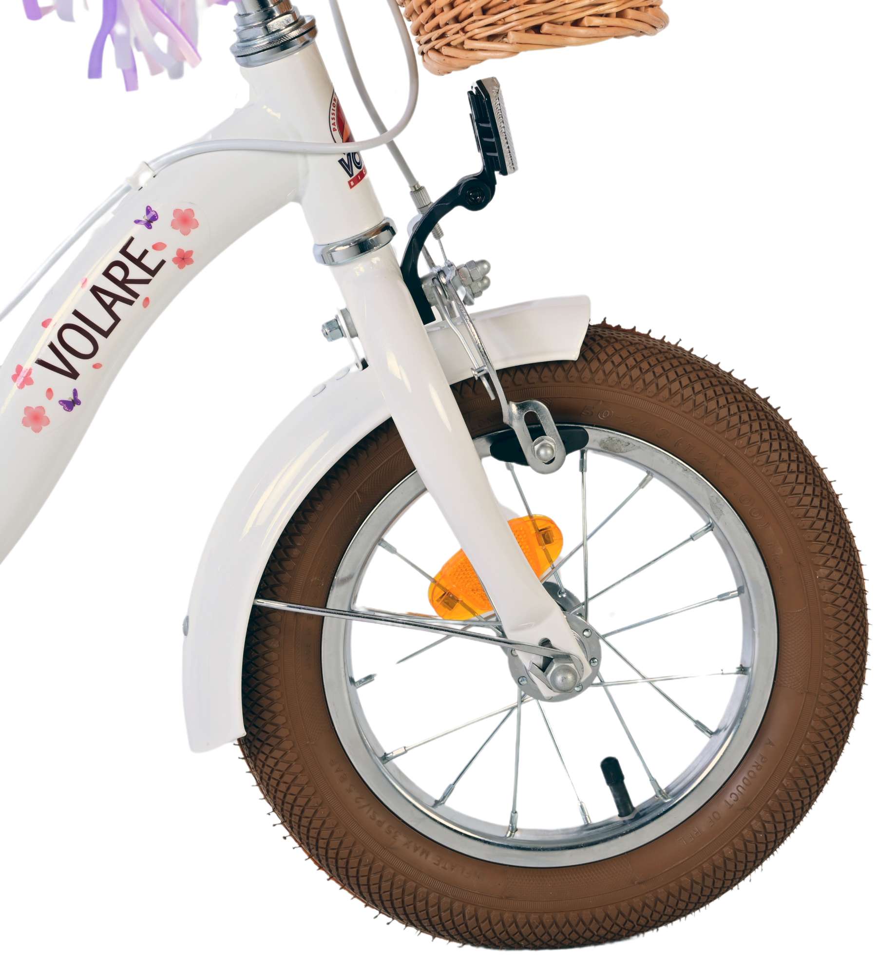 Kinderfahrrad Blossom für Mädchen 12 Zoll Kinderrad in Weiß