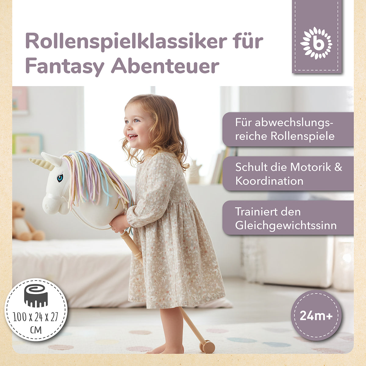 Steckentier Einhorn Rainbow weiß Steckentier Einhorn Rainbow weiß