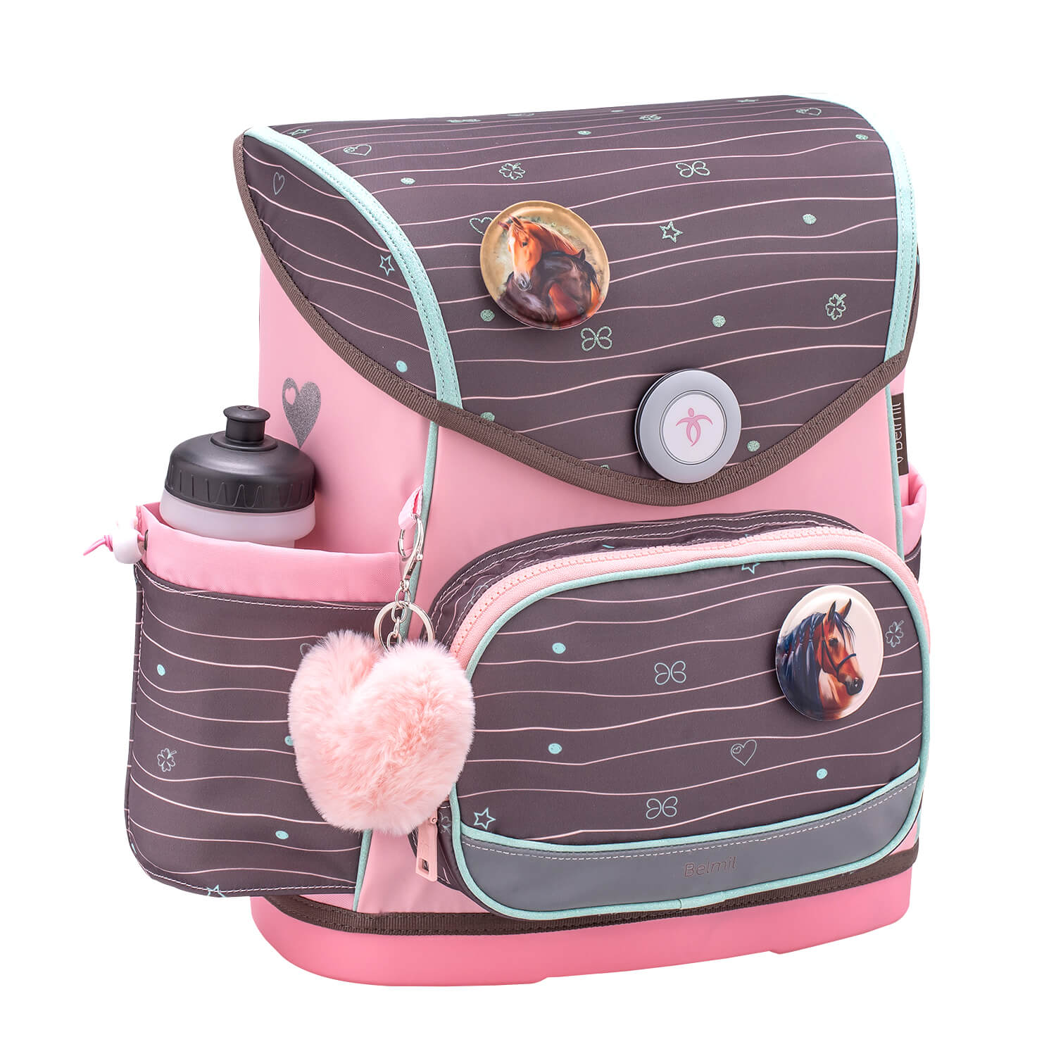 Rucksack Compact Plus Premium Schulranzen Set 5-teile Mint Federtasche Rucksack Compact Plus Premium Schulranzen Set 5-teile Mint Federtasche