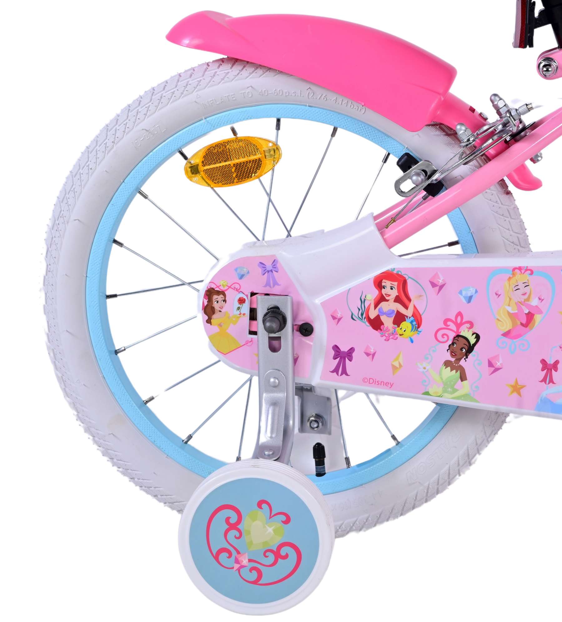 Kinderfahrrad Disney Princess für Mädchen 16 Zoll Kinderrad in Rosa