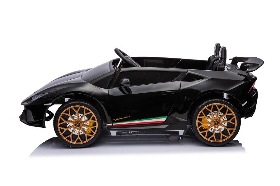 ES-Toys Kinderfahrzeug – Elektro Auto „Lamborghini Huracan Spider 2 Sitzer“ – lizenziert – 12V10AH, 4 Motoren- 2,4Ghz Fernsteuerung, MP3, Ledersitz+EVA – Schwarz ES-Toys Kinderfahrzeug – Elektro Auto „Lamborghini Huracan Spider 2 Sitzer“ – lizenziert – 12V10AH, 4 Motoren- 2,4Ghz Fernsteuerung, MP3, Ledersitz+EVA – Schwarz