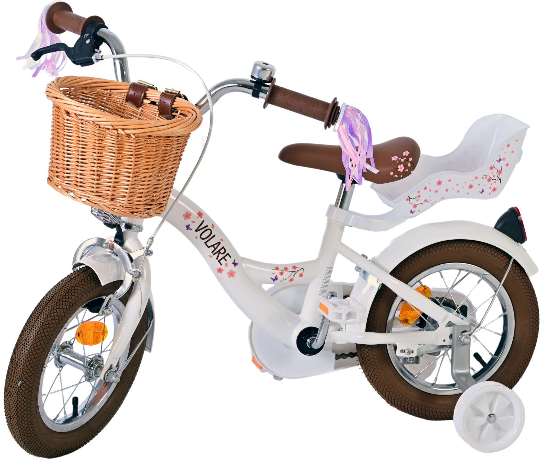 Kinderfahrrad Blossom für Mädchen 12 Zoll Kinderrad in Weiß