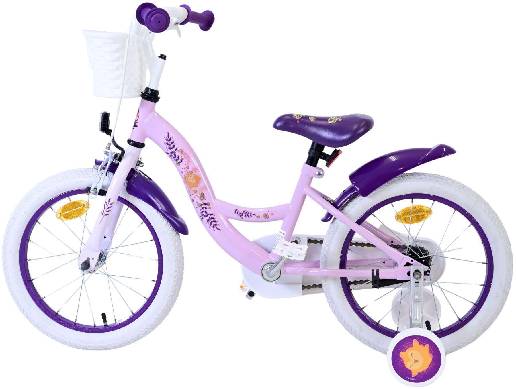 Kinderfahrrad Disney Wish für Mädchen Fahrrad 16 Zoll Kinderrad Lila