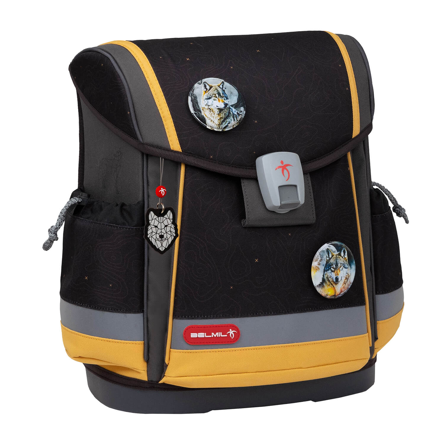 Rucksack Classy Plus ergonomisches Schulranzen-Set 5-tei. Wolves Sand