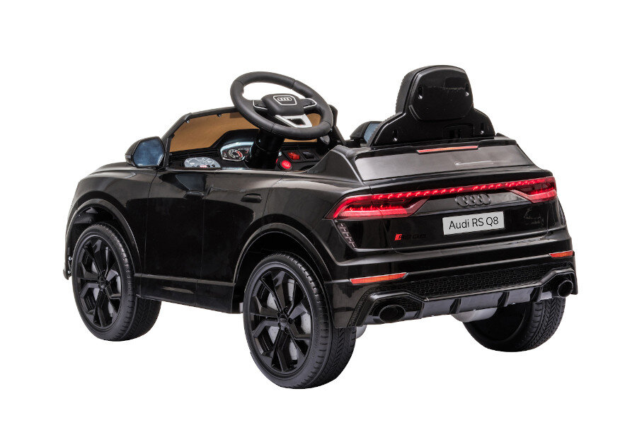 ES-Toys Kinderfahrzeug – Elektro Auto „Audi RS Q8“ – lizenziert – 12V7A Akku und 2 Motoren- 2,4Ghz + MP3 + Leder + EVA – Grün